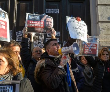 Manifestazione di protesta contro le pellicce a Milano